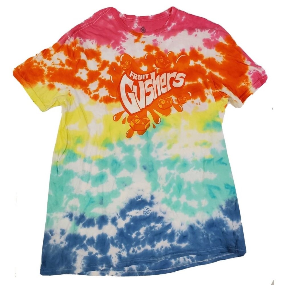 Body Rags Gushers Mens Short Sleeve Tie Dye Crew Neck Shirt XL General Mills